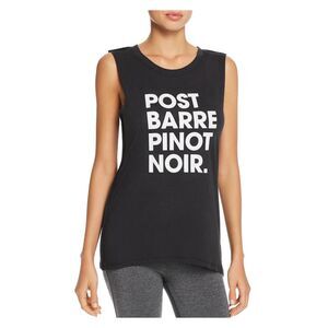 Social Sunday Womens Black Printed Sleeveless Tank Active Wear Top Size: S\M